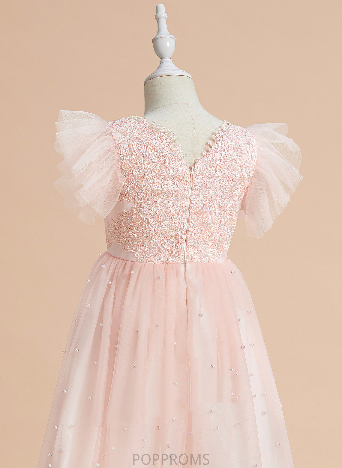 Scoop - Dress Lace Flower Girl Dresses Cassie Flower Knee-length A-Line Girl Satin/Tulle Neck With Sleeveless