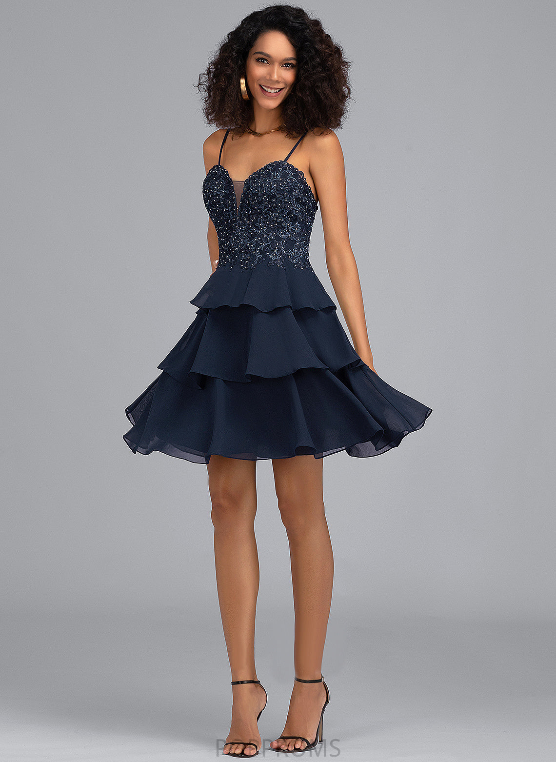 Sweetheart Homecoming Dresses Dress Homecoming Lace Chiffon Short/Mini Sequins Beading With A-Line Emmy