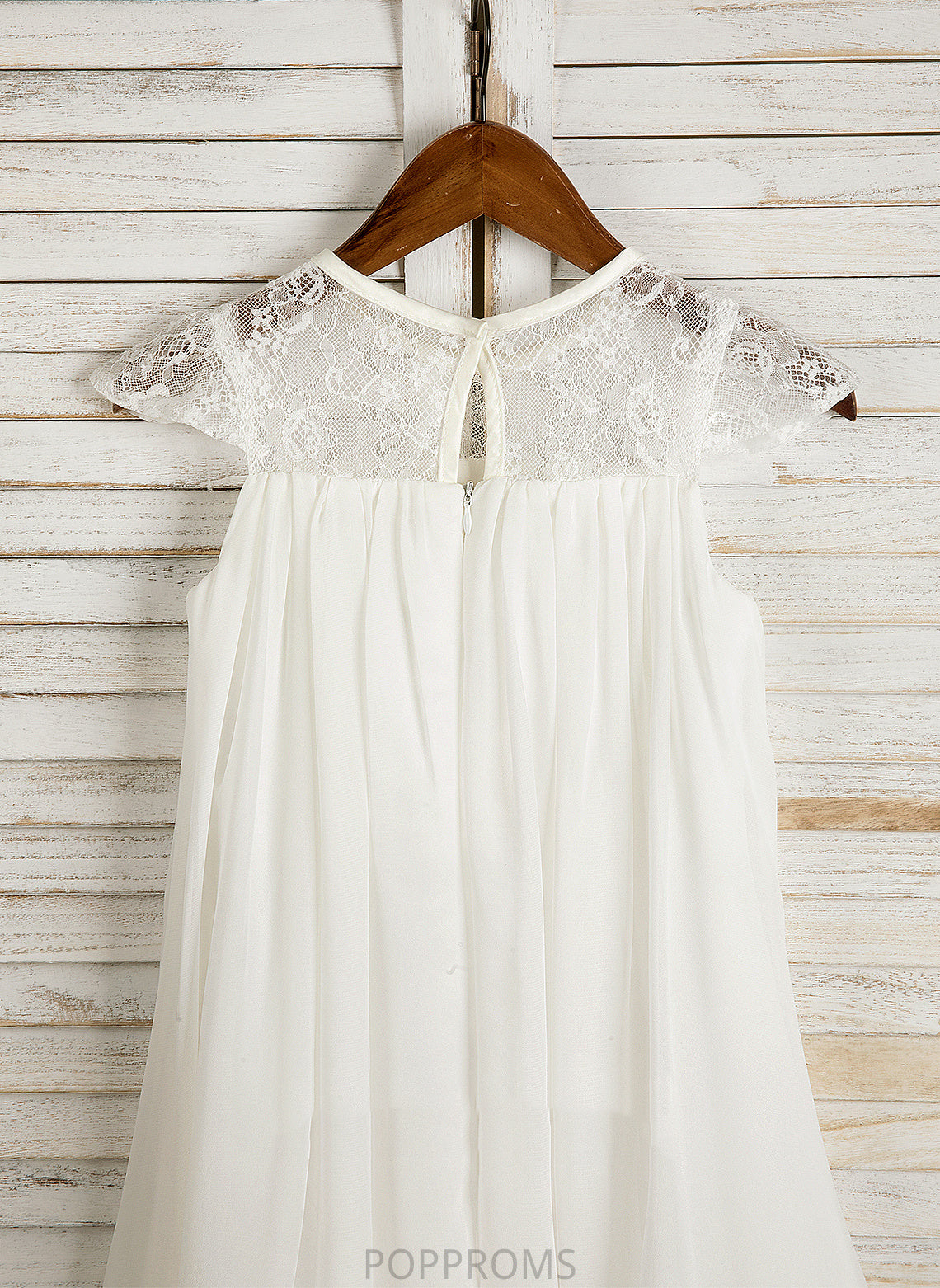 Flower Girl Dresses Dress A-Line - Brianna Lace/Flower(s) With Sleeveless Scoop Chiffon Girl Tea-length Flower Neck