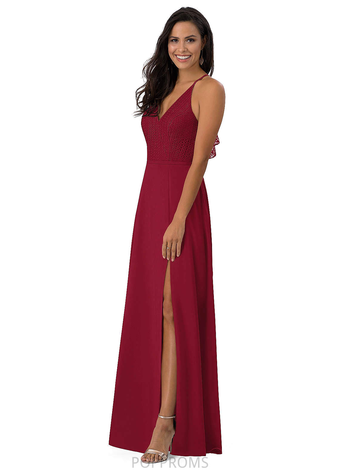 Uerica Natural Waist Sheath/Column Floor Length Spaghetti Staps Sleeveless Bridesmaid Dresses