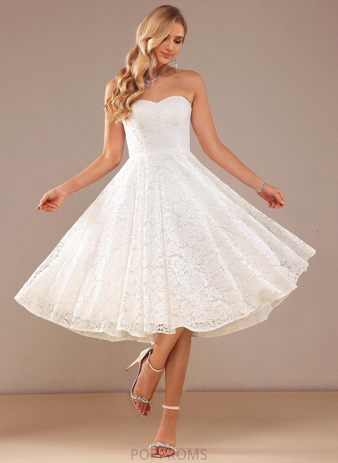 Lace Dress Wedding A-Line Knee-Length Sweetheart Wedding Dresses Rachel