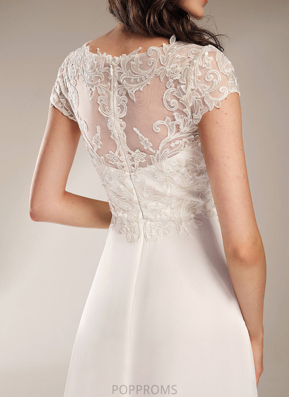 Wedding Asymmetrical Lace Wedding Dresses With Dress A-Line V-neck Yaritza