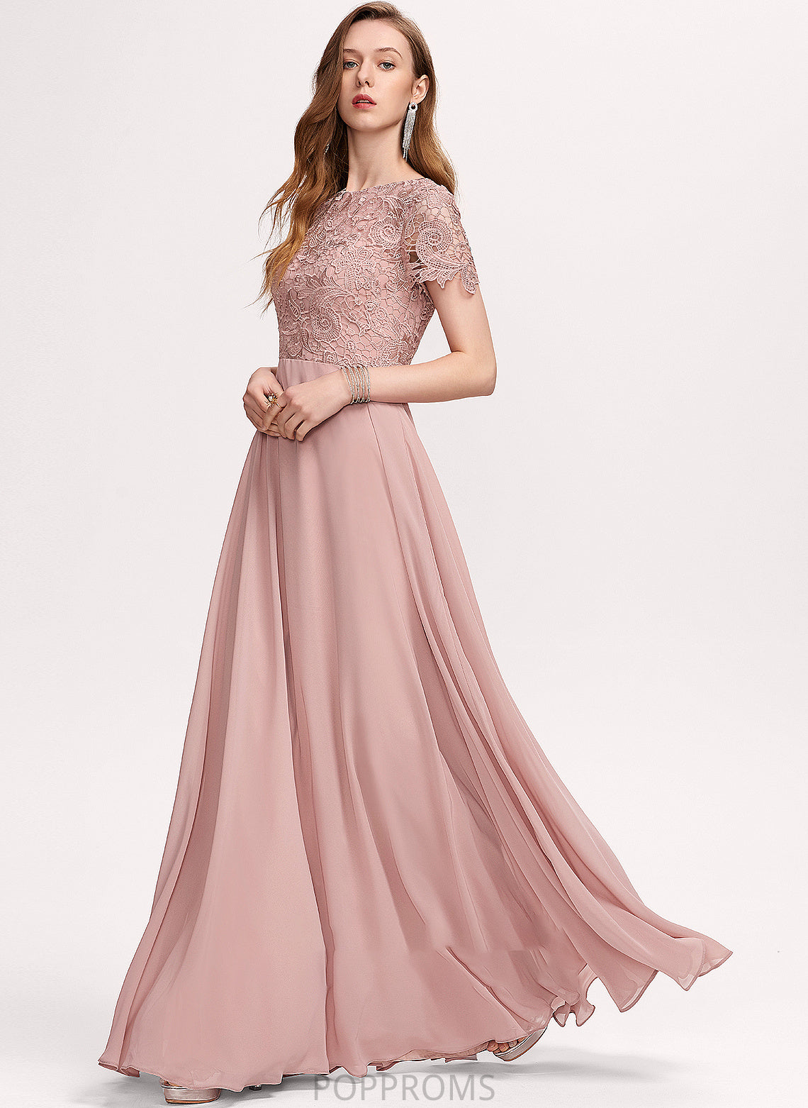 Silhouette Neckline Floor-Length A-Line Fabric Sequins Length ScoopNeck Embellishment Gracelyn A-Line/Princess Sleeveless Bridesmaid Dresses