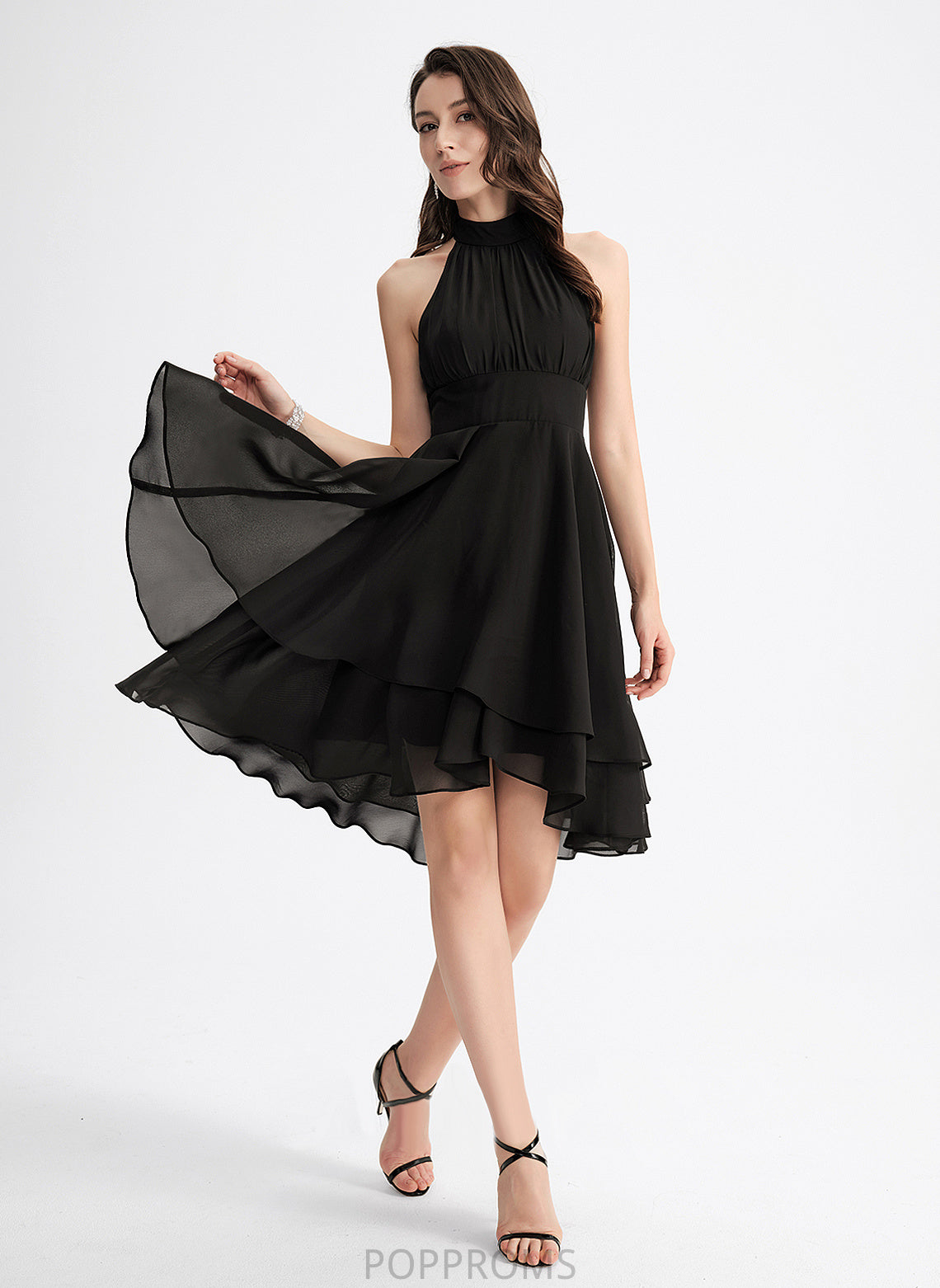 With Scoop Dress Chiffon Cocktail Dresses Neck A-Line Meghan Pleated Cocktail Asymmetrical