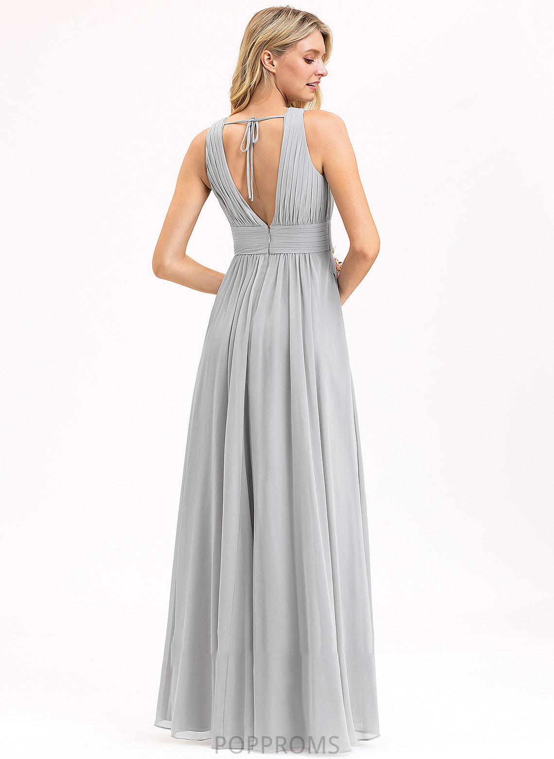 Fabric Embellishment V-neck Neckline Ruffle Bow(s) Silhouette Pockets A-Line Floor-Length Length Johanna Bridesmaid Dresses