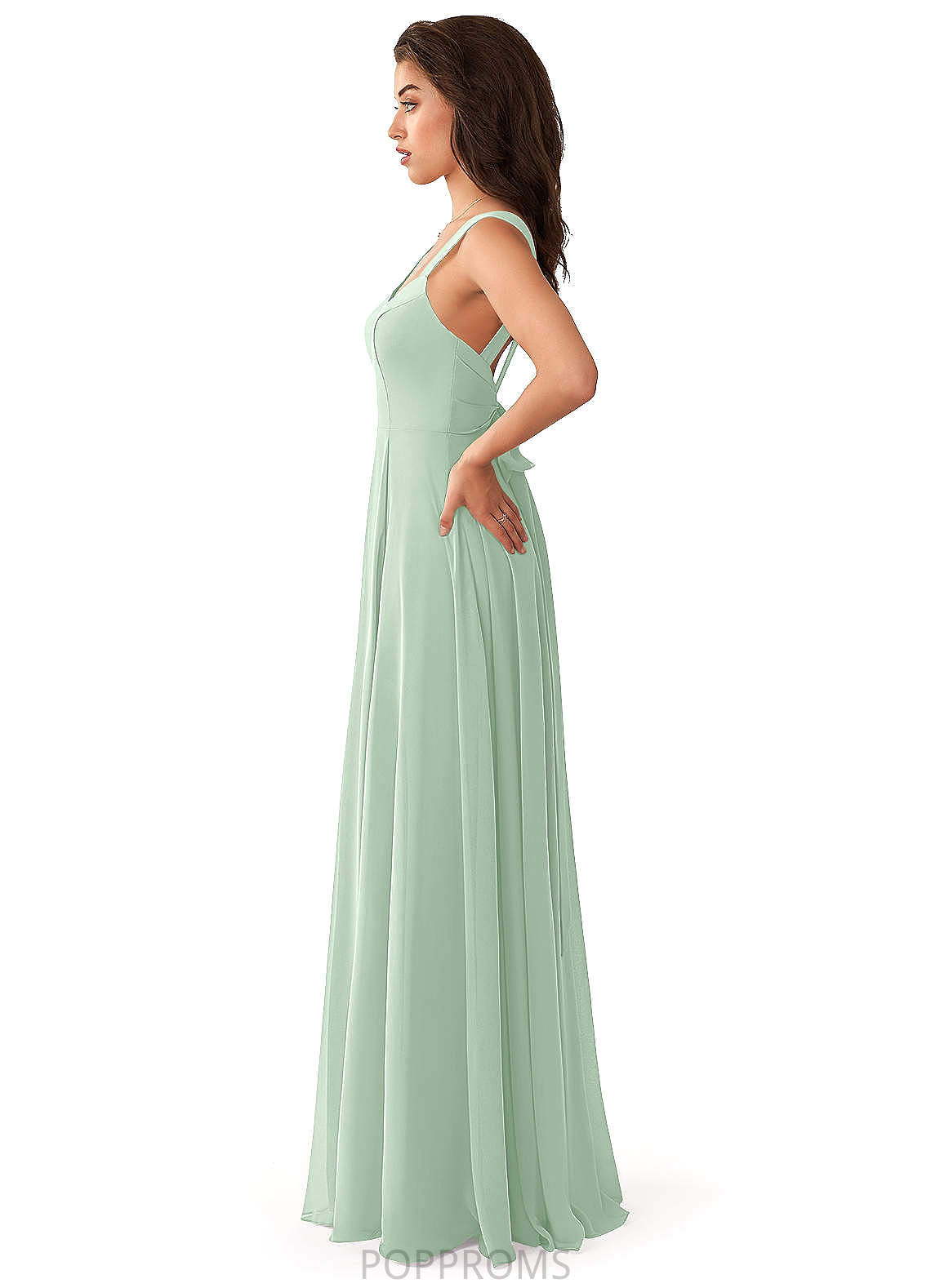 Trinity Spaghetti Staps Natural Waist Spandex Floor Length Trumpet/Mermaid Sleeveless Bridesmaid Dresses