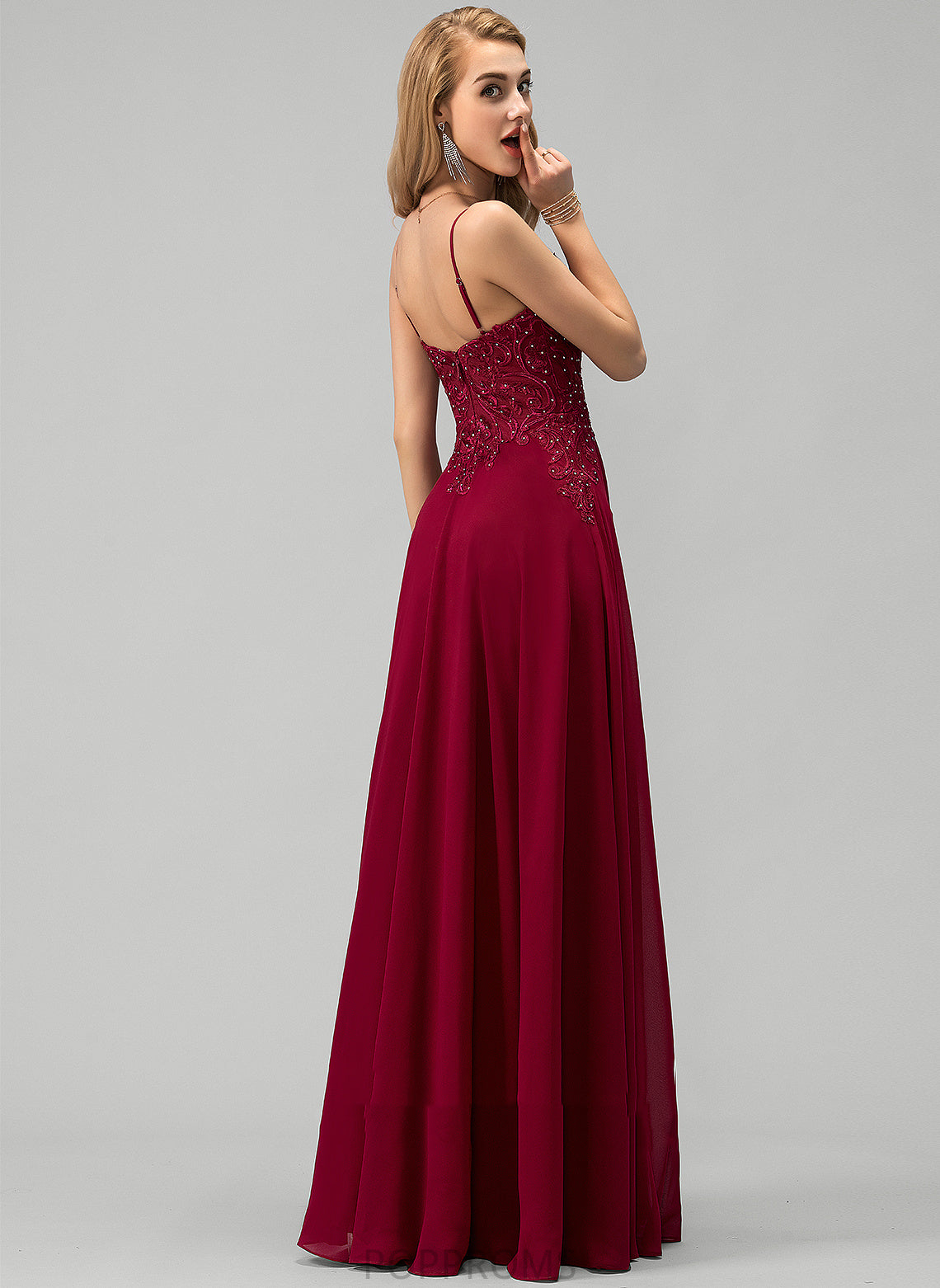 Chiffon Sweetheart Lace Kendall Prom Dresses Beading With Floor-Length Sequins A-Line