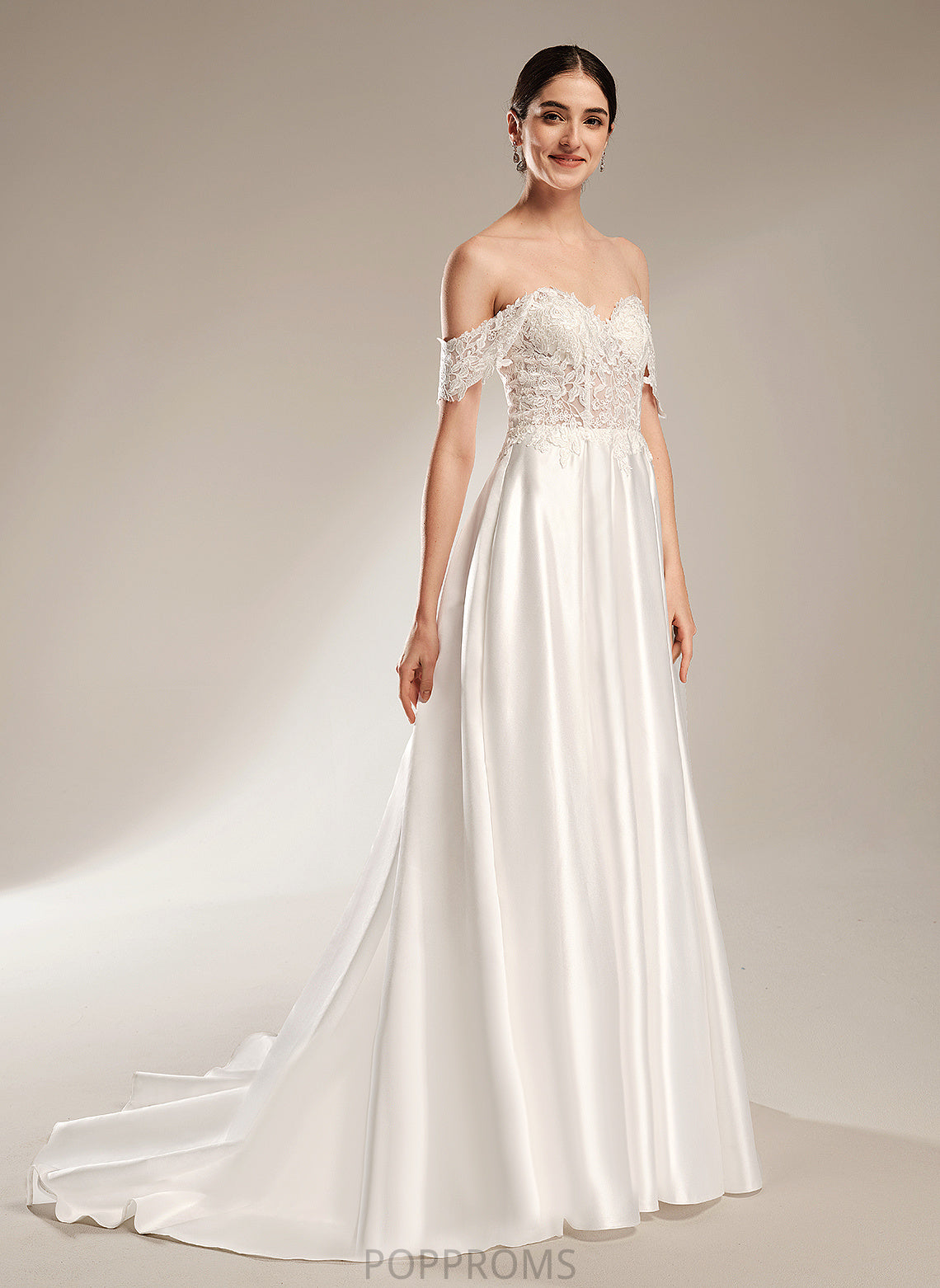 Ball-Gown/Princess Wedding Dresses Scarlett Sweetheart With Sequins Lace Dress Train Wedding Satin Chapel