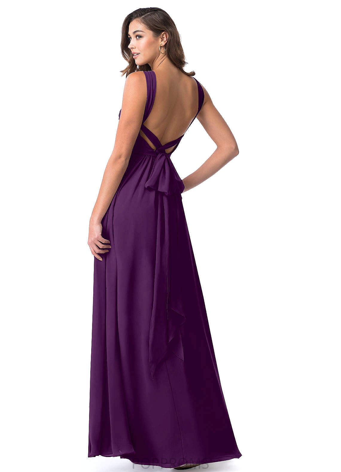 Whitney Sleeveless Spaghetti Staps A-Line/Princess Natural Waist Floor Length Bridesmaid Dresses