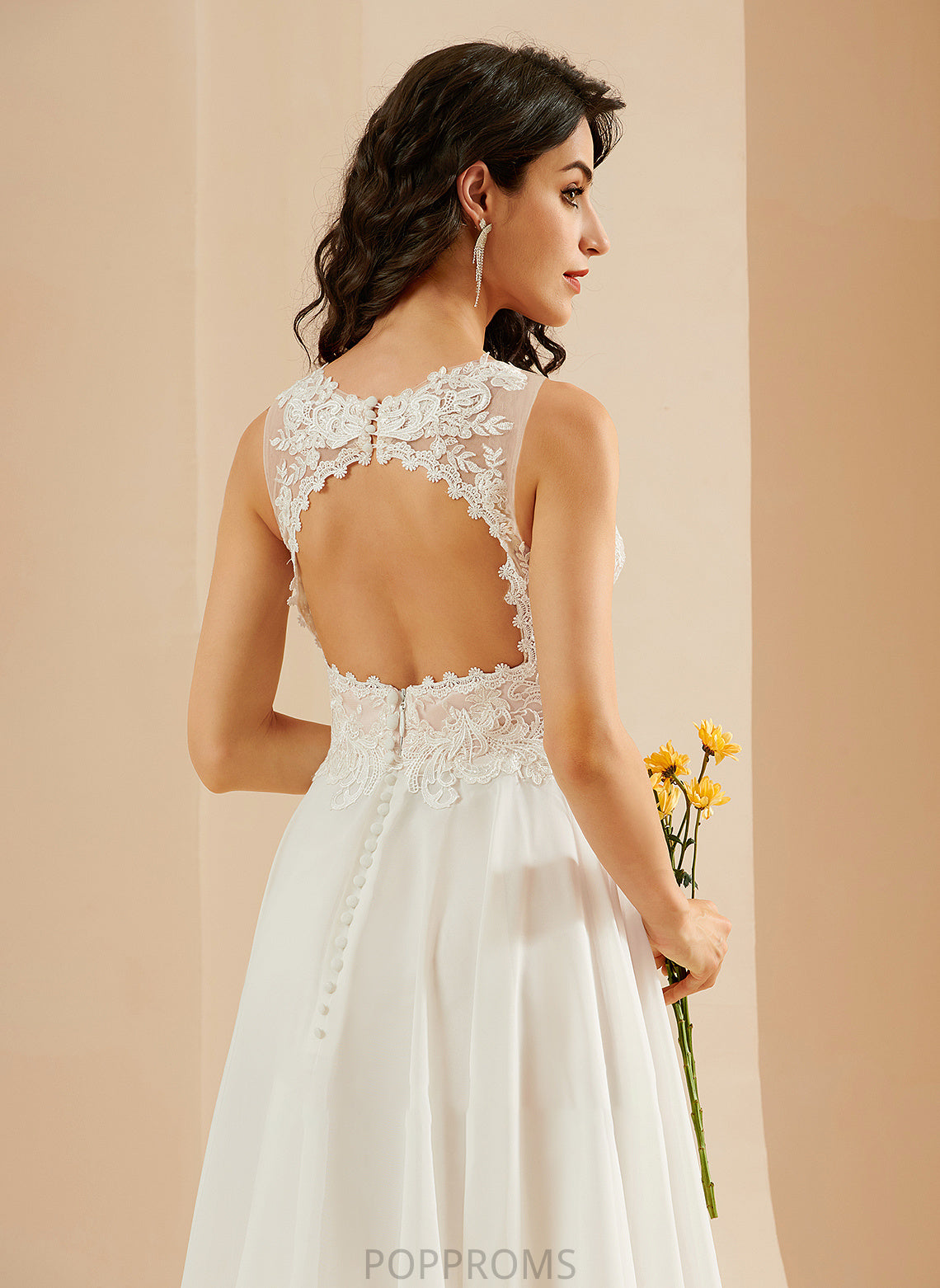 Lace V-neck Dress Halle Wedding Wedding Dresses A-Line With Sequins Knee-Length