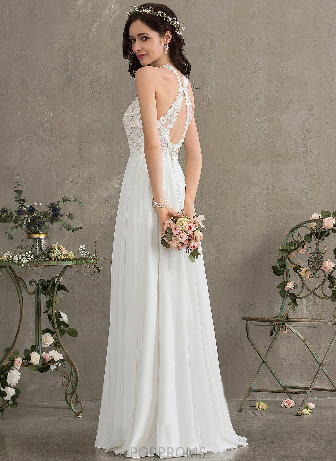 Wedding Dresses Dress Wedding A-Line Lace Ursula Chiffon Floor-Length