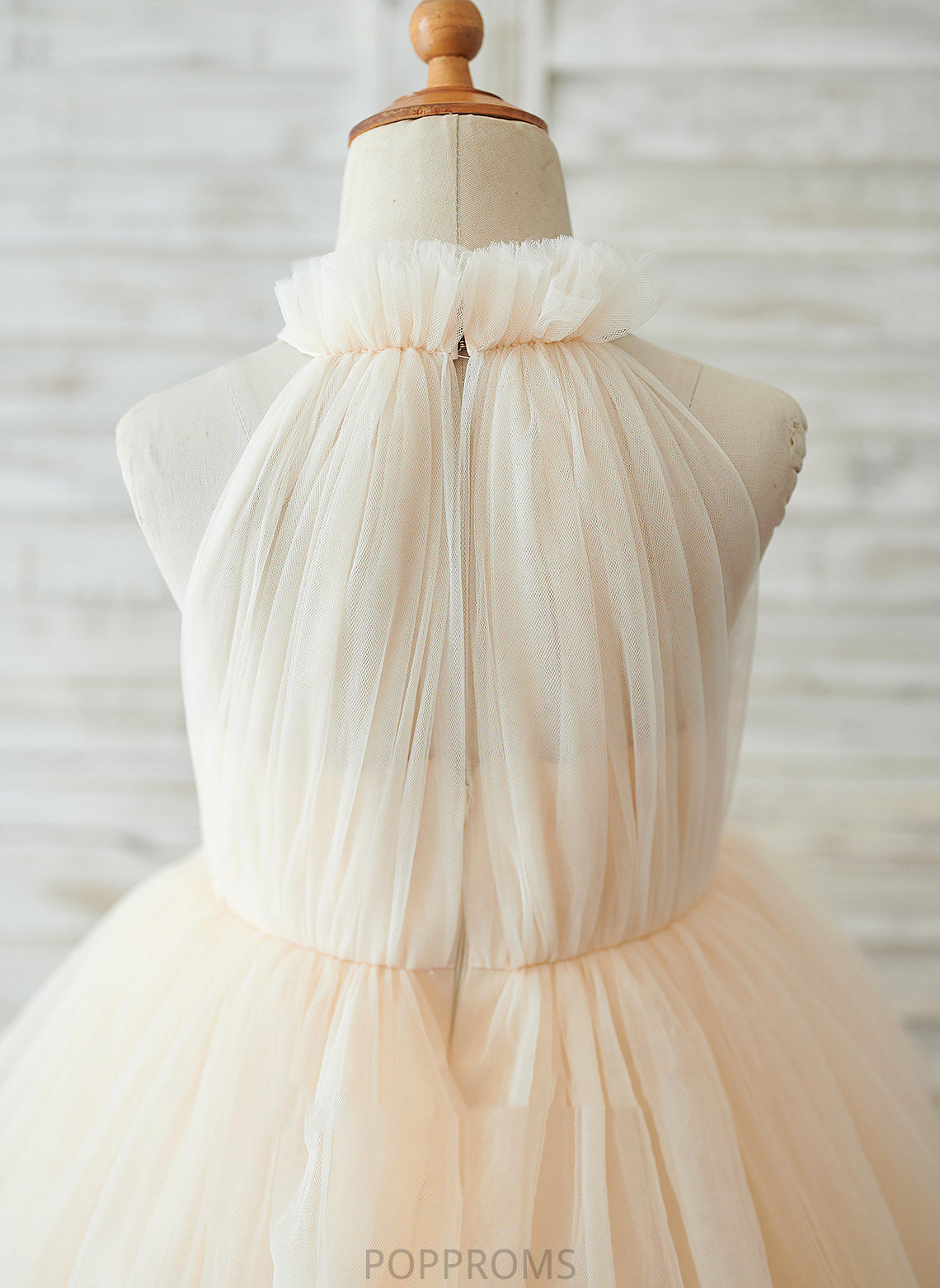 - Flower Flower Girl Dresses Floor-length Sleeveless Dress Neck Tulle Girl High Jaelyn Ball-Gown/Princess