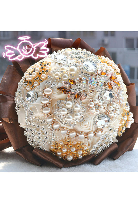 Nice Round Satin Bridal Bouquets