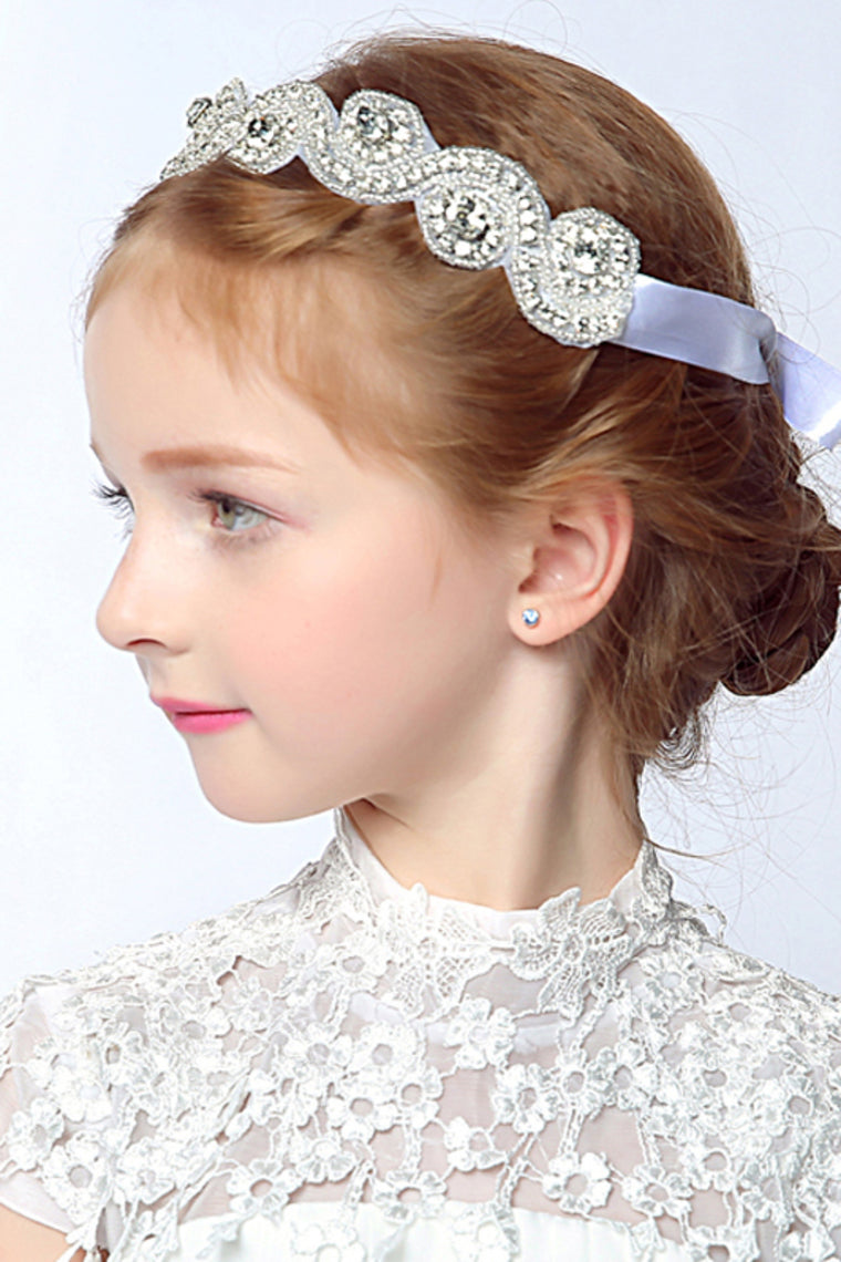 Pretty Headpiece With Crystal Flower Girl Headbands