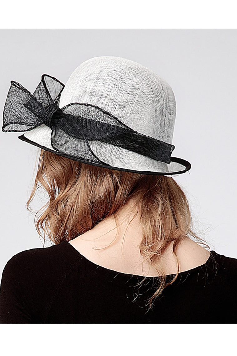 Ladies' Cute Cambric With Bow-Knot Bowler/Cloche Hat