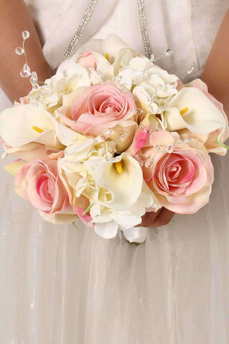 Flannel Pink Rose Bouquet Wedding Bouquet (28*25cm)