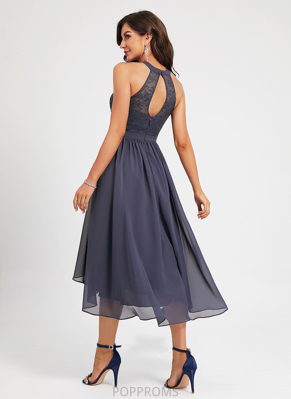 Cocktail Dresses Keyla Neck A-Line Dress Asymmetrical Cocktail Chiffon Scoop