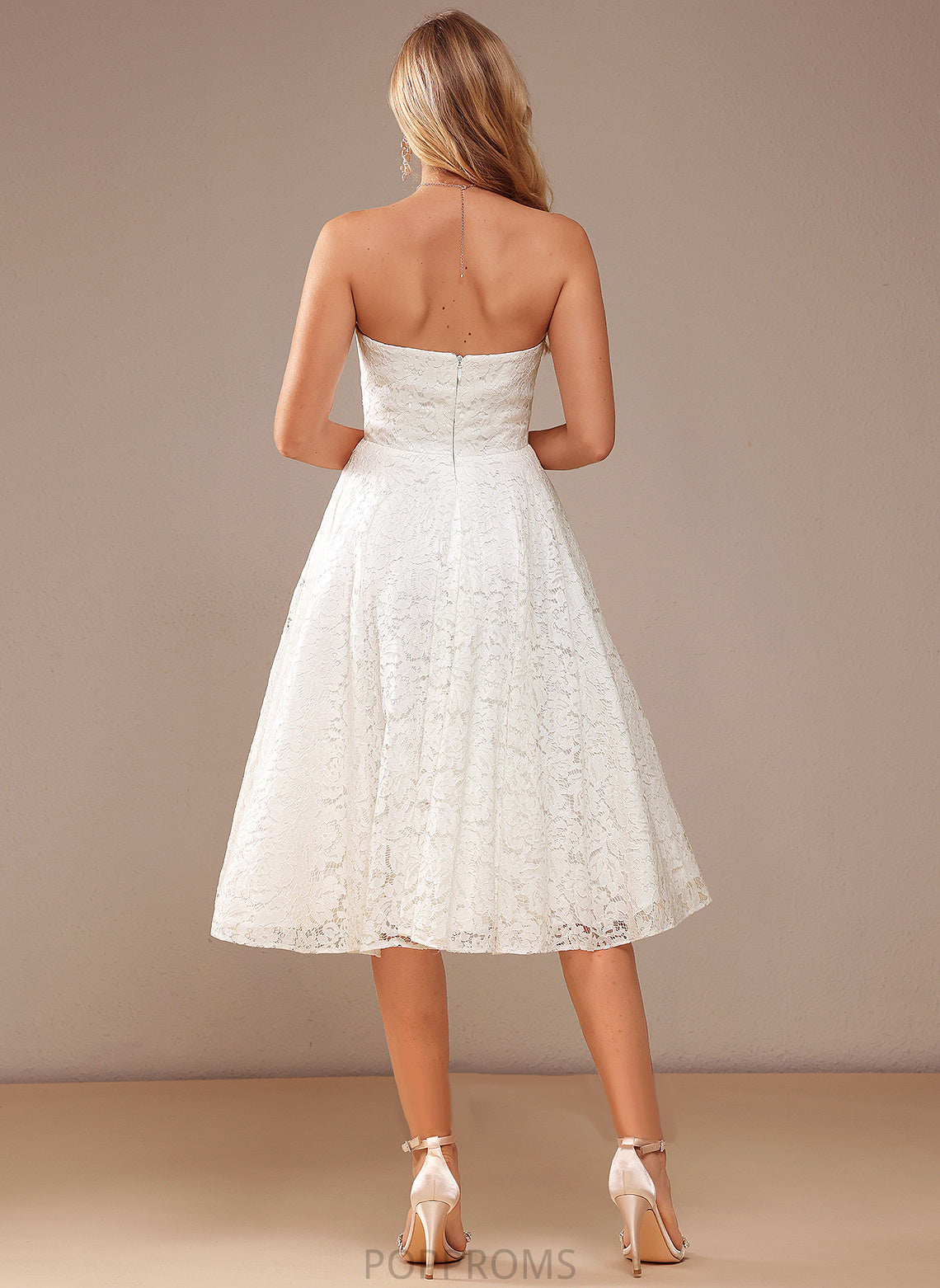 Lace Dress Wedding A-Line Knee-Length Sweetheart Wedding Dresses Rachel