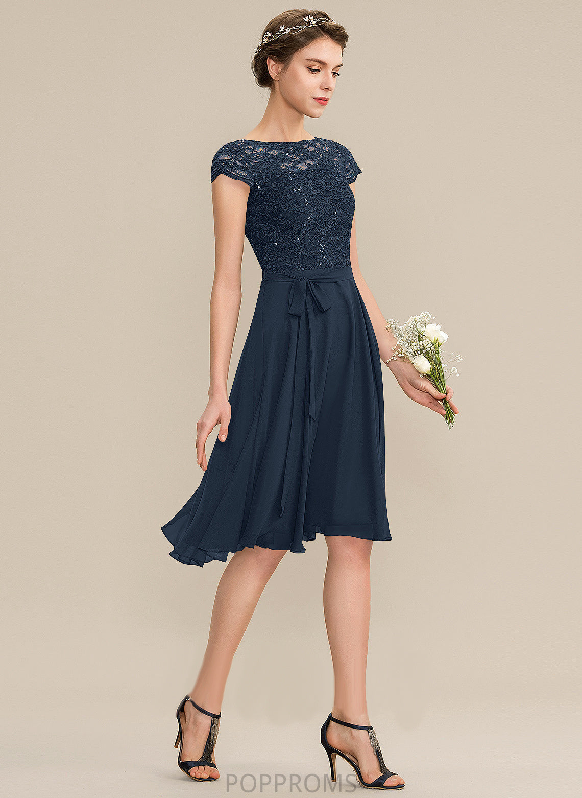 Bow(s) Embellishment Knee-Length A-Line Neckline Length ScoopNeck Silhouette Fabric Millicent A-Line/Princess Scoop Bridesmaid Dresses