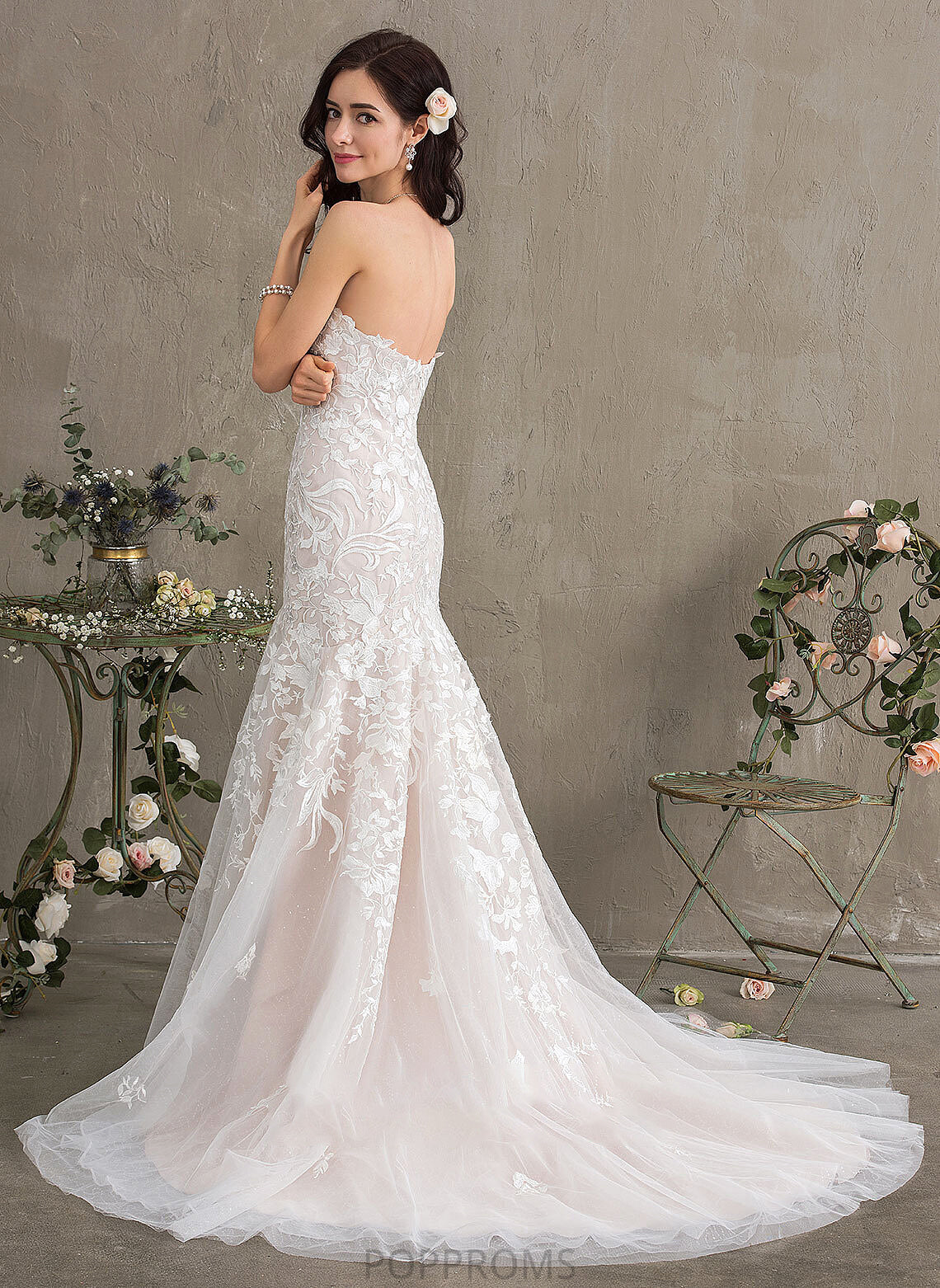 Lace Renata Tulle Train Court Trumpet/Mermaid Sweetheart Dress Wedding Dresses Wedding