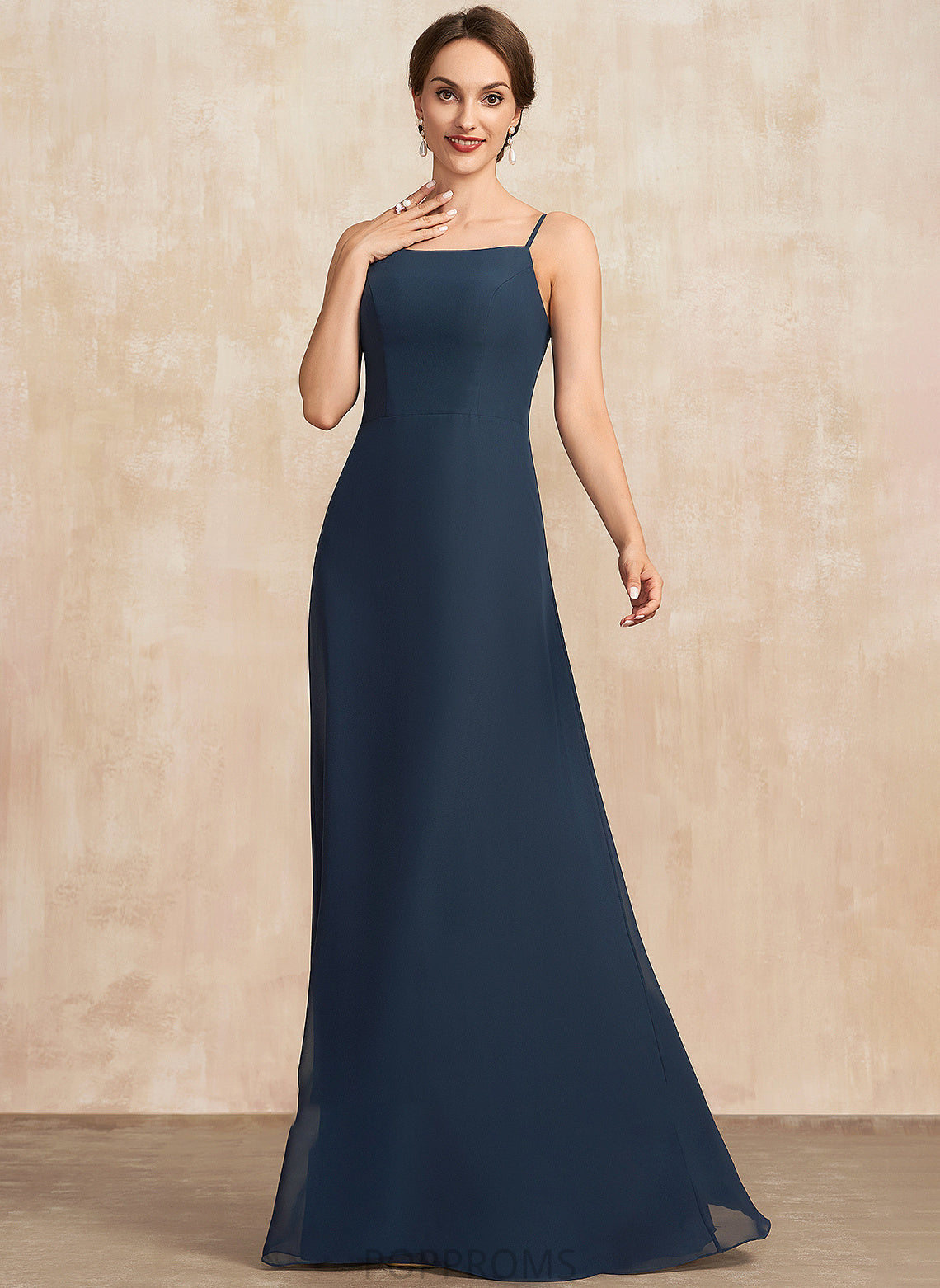 Bride Floor-Length Mother Neckline Maren Square the Chiffon of Dress A-Line Mother of the Bride Dresses