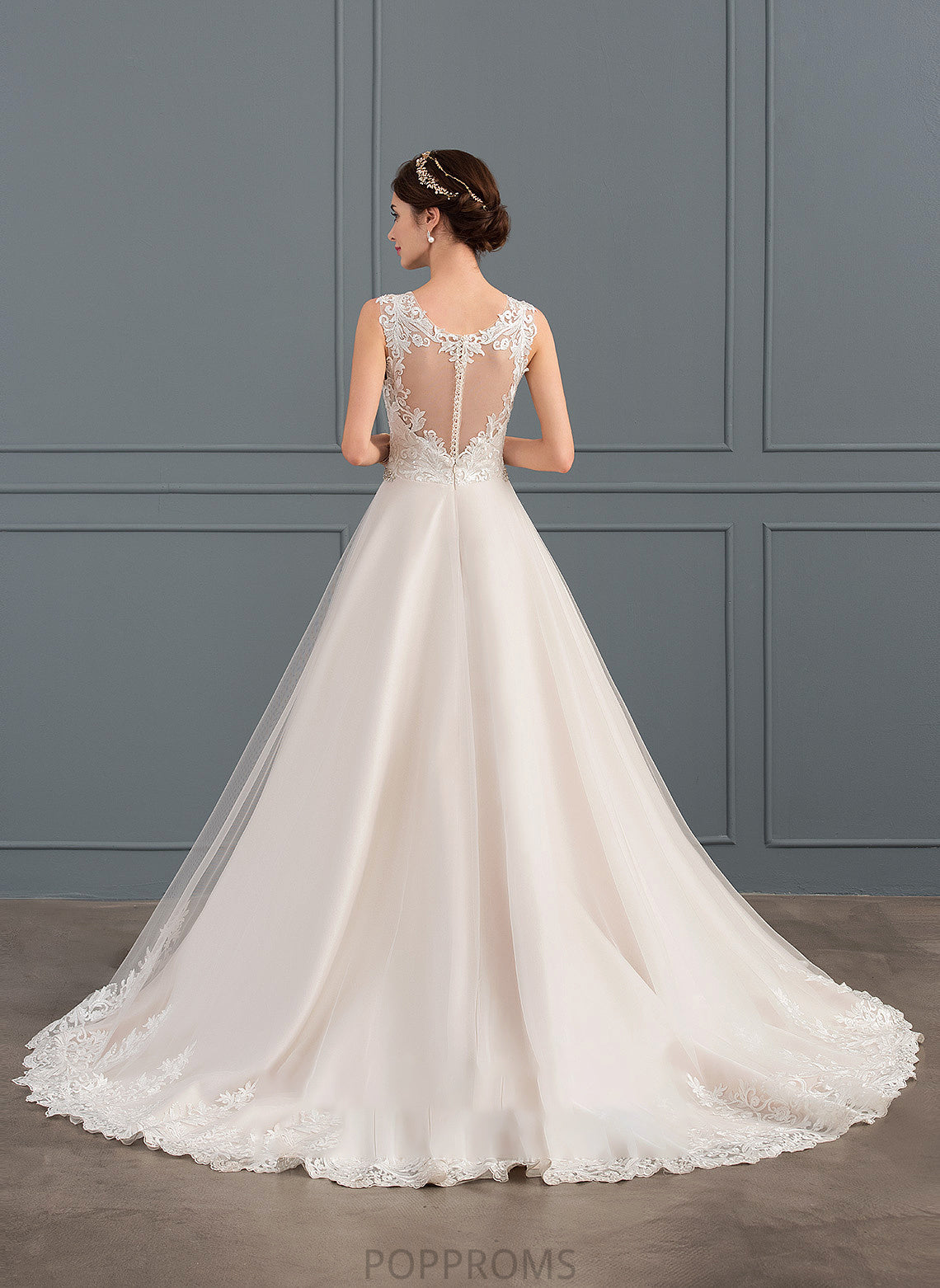 Dress Lucia Wedding Dresses With Beading Court Ball-Gown/Princess Tulle Lace Wedding Sweetheart Train