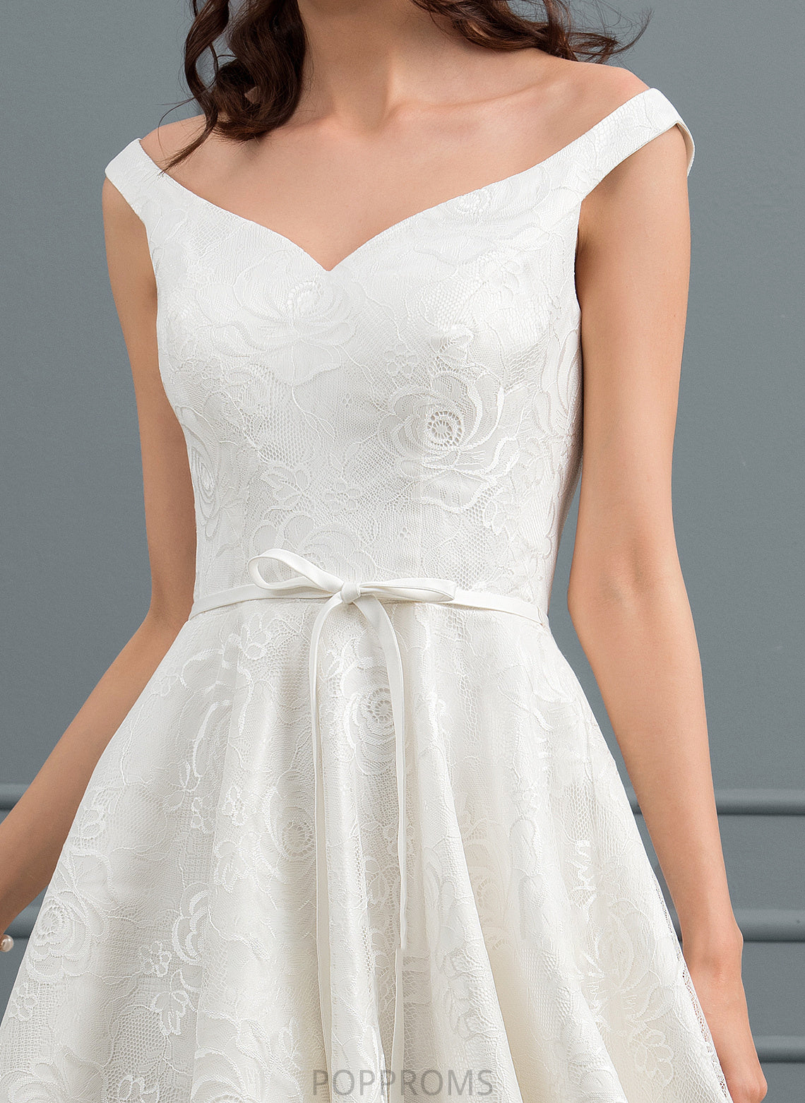 Dress Asymmetrical Lace Wedding Dresses Sherry Bow(s) A-Line With Wedding