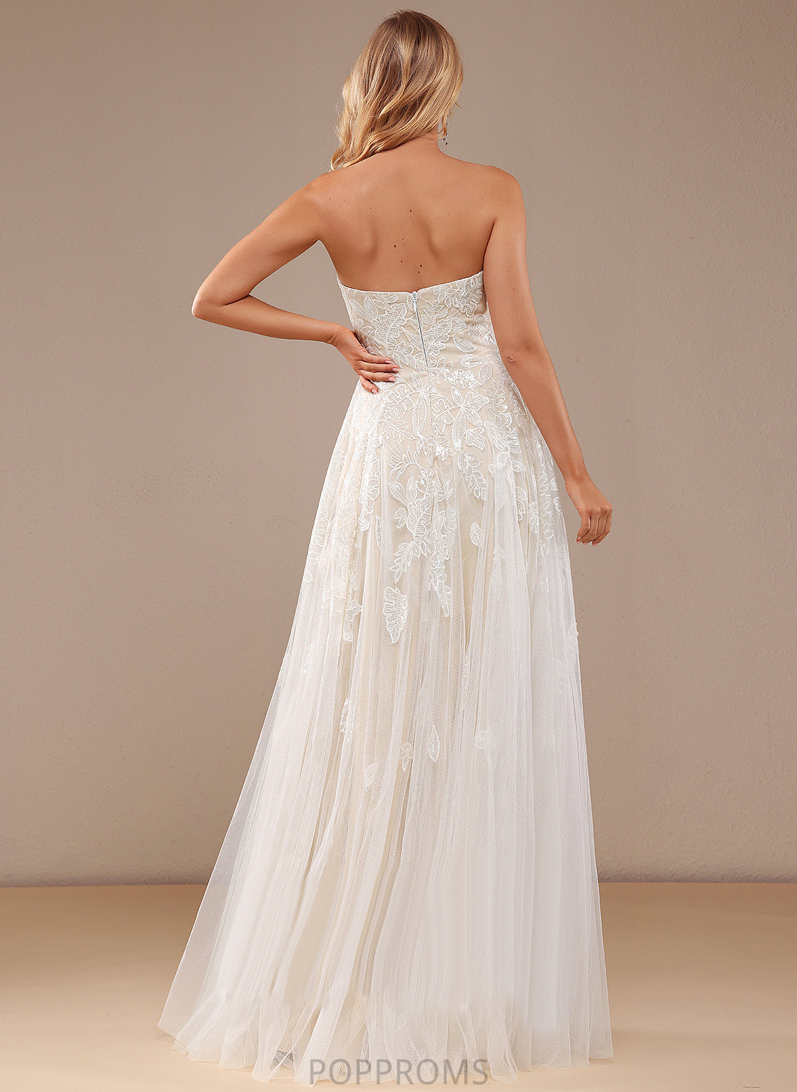 Floor-Length Wedding Dresses A-Line Dress Wedding Lace Lilly Sweetheart Sequins With