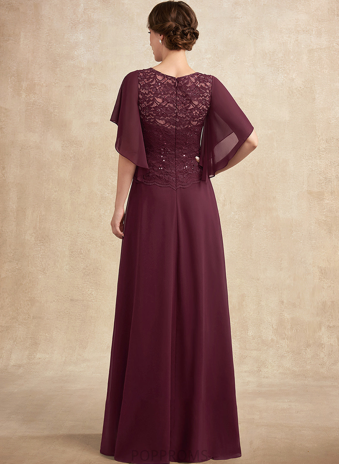 Chiffon With of Mother of the Bride Dresses A-Line Rebecca Bride Scoop the Sequins Neck Lace Floor-Length Mother Dress