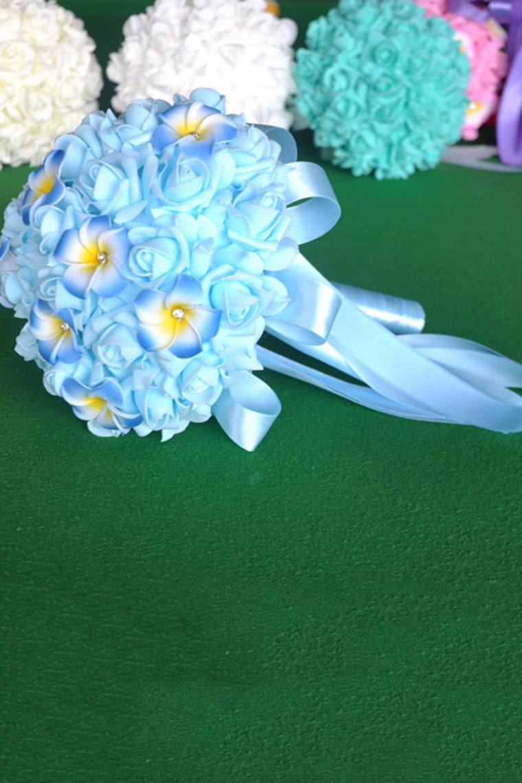 Sweet Round Foam/Ribbon Bridal Bouquets