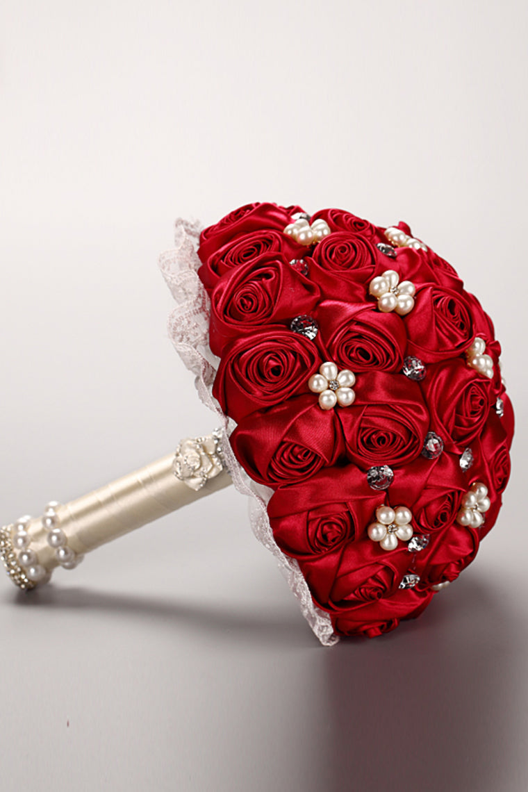 Rhinestone Round Roses Bouquets Wedding Flowers (26*22cm)