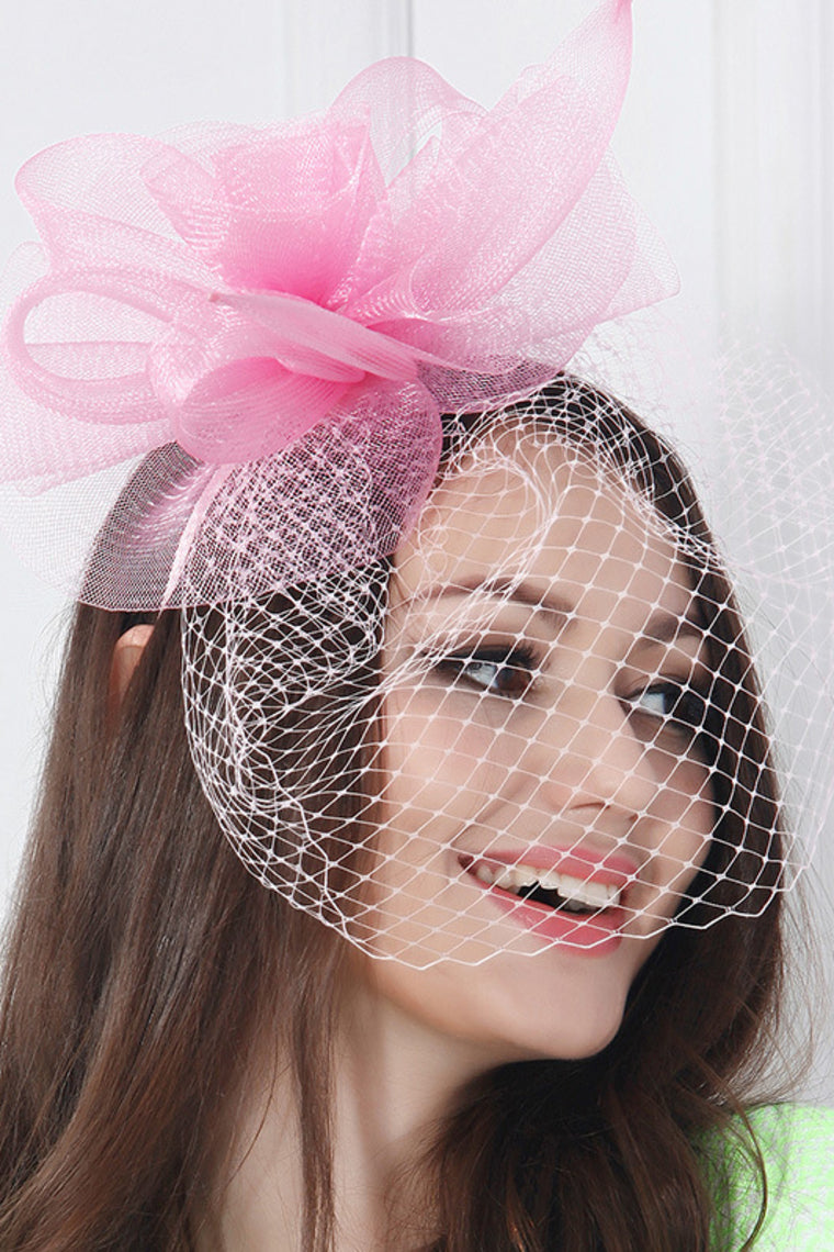 Ladies' Cute Cambric/Net Yarn With Fascinators