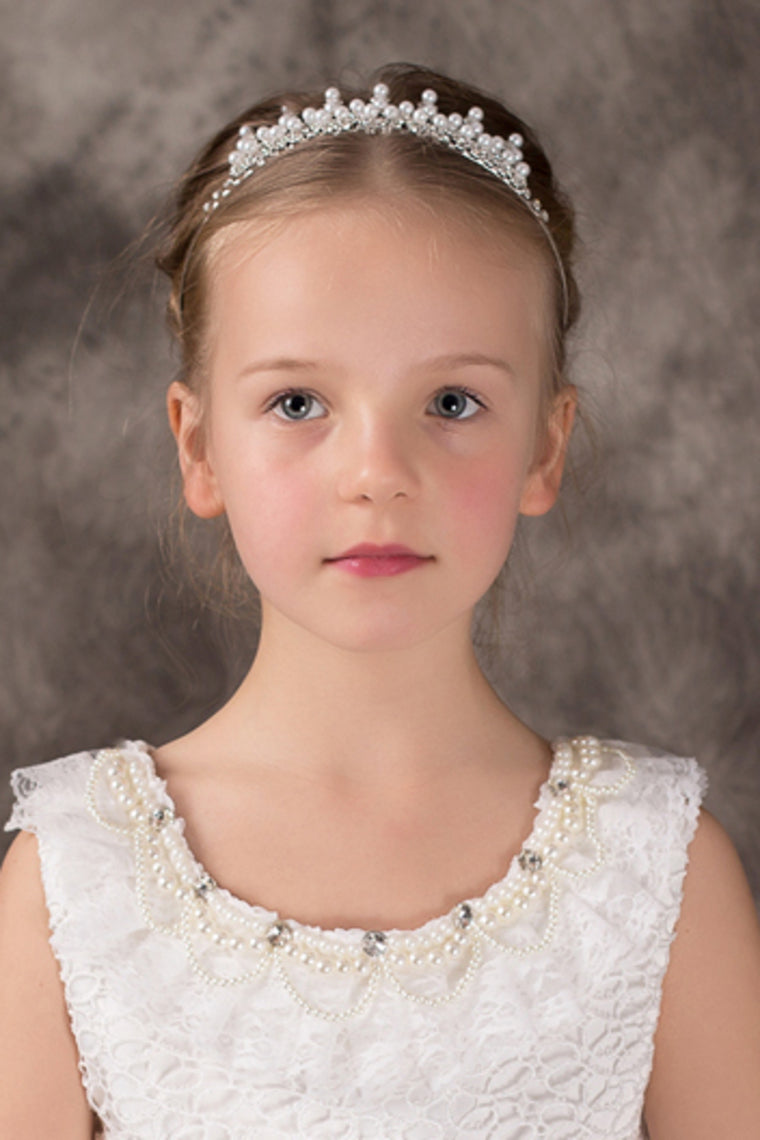 Beautiful Flower Girl Alloy Tiaras With Pearl