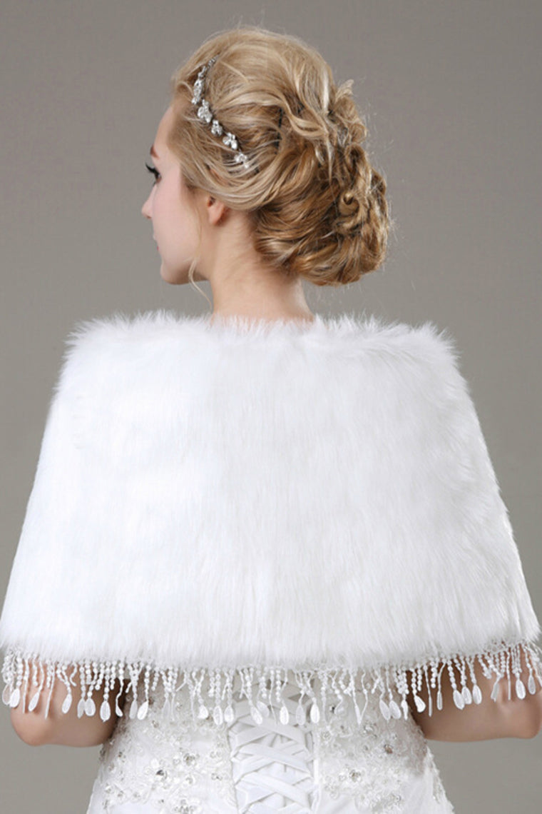 Elegant Faux Fur Wedding Wrap