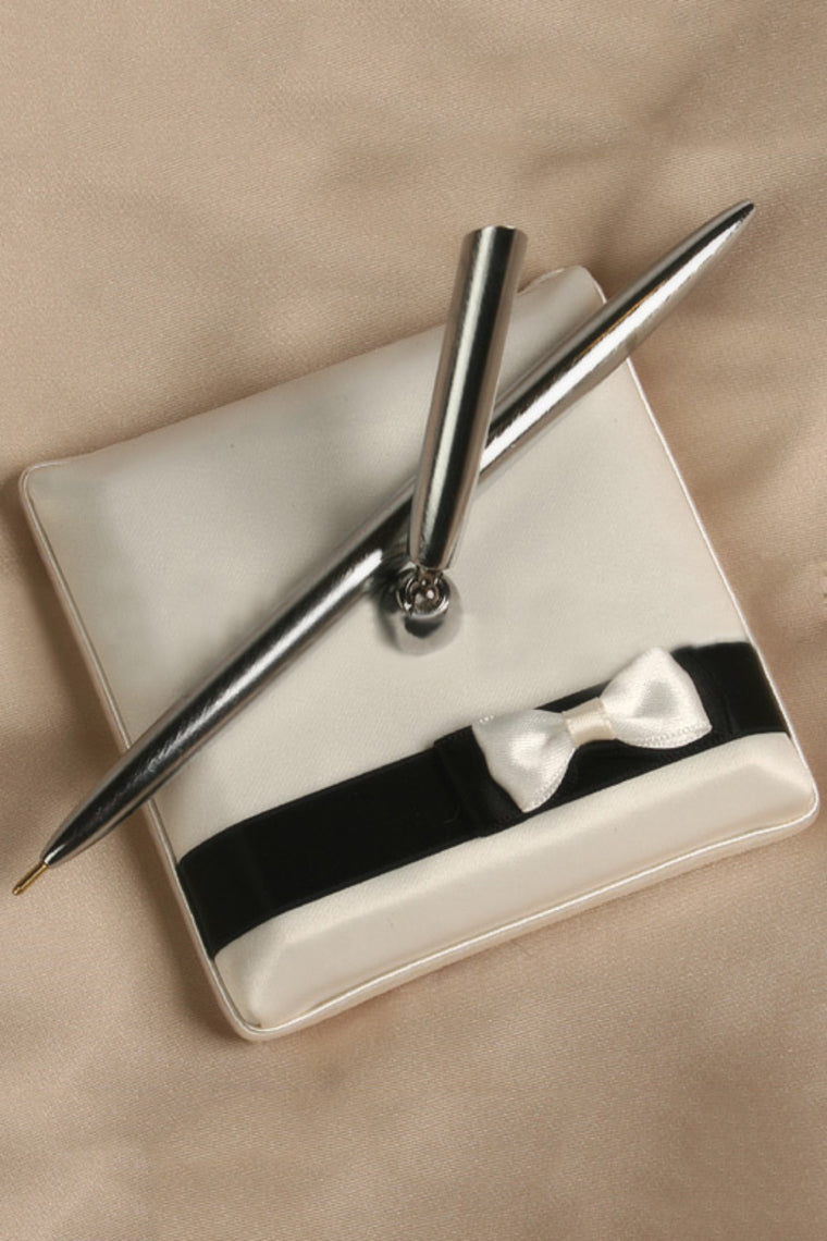 Simple Bow Guestbook & Pen Set