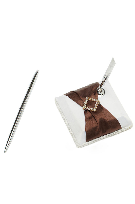 Graceful Rhinestones Guestbook & Pen Set