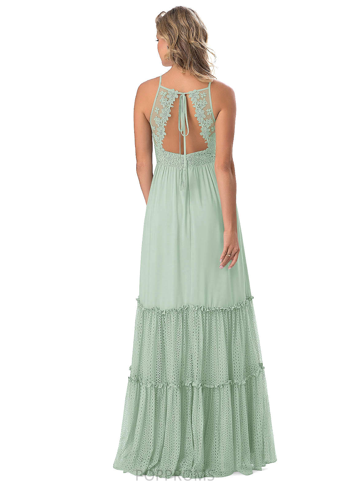 Vera Floor Length Natural Waist A-Line/Princess Spaghetti Staps Sleeveless Bridesmaid Dresses