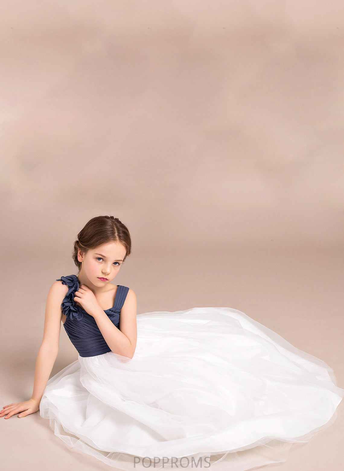 With Tulle Floor-Length Flower(s) Chiffon Junior Bridesmaid Dresses Sweetheart A-Line Ruffle Mina