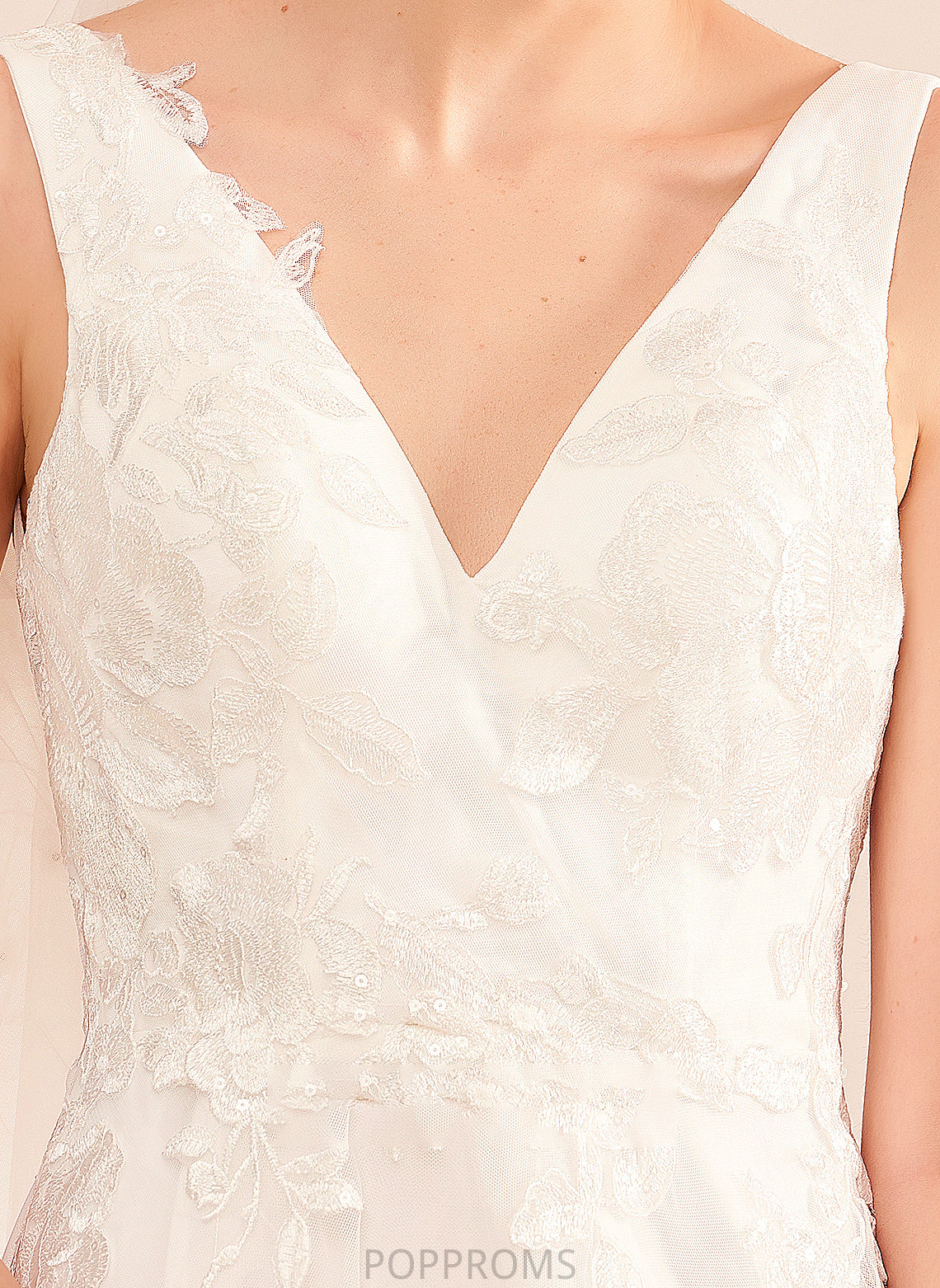 Wedding A-Line Lace V-neck With Wedding Dresses Court Katrina Dress Train