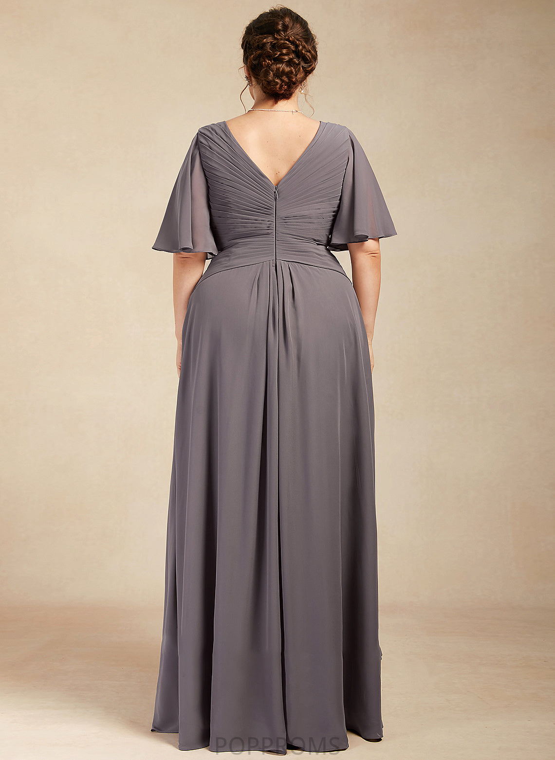 Mother Dress Floor-Length Alayna Mother of the Bride Dresses Bride With Chiffon Ruffle A-Line the of V-neck