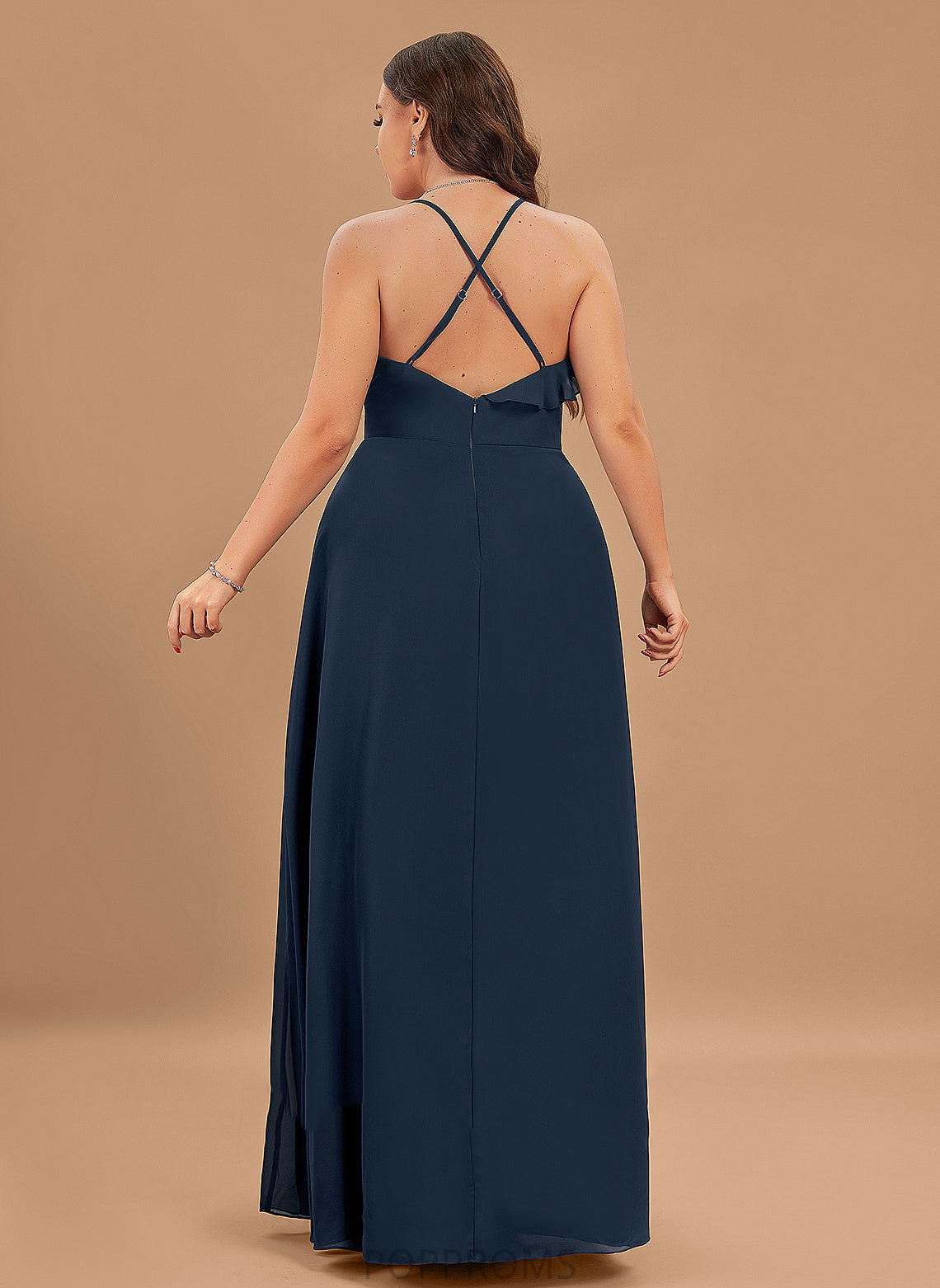 Embellishment Neckline Silhouette A-Line V-neck SplitFront Length Fabric Floor-Length Maryjane Natural Waist Tulle Bridesmaid Dresses