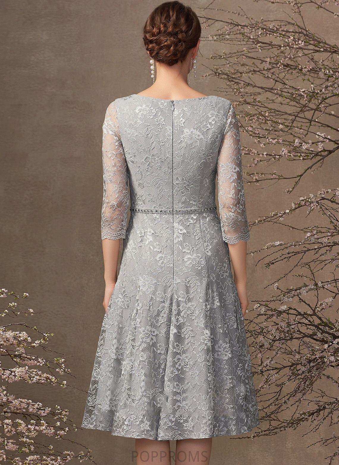 Lace Ursula the of Sequins With Beading V-neck Knee-Length Bride Dress A-Line Mother of the Bride Dresses Mother