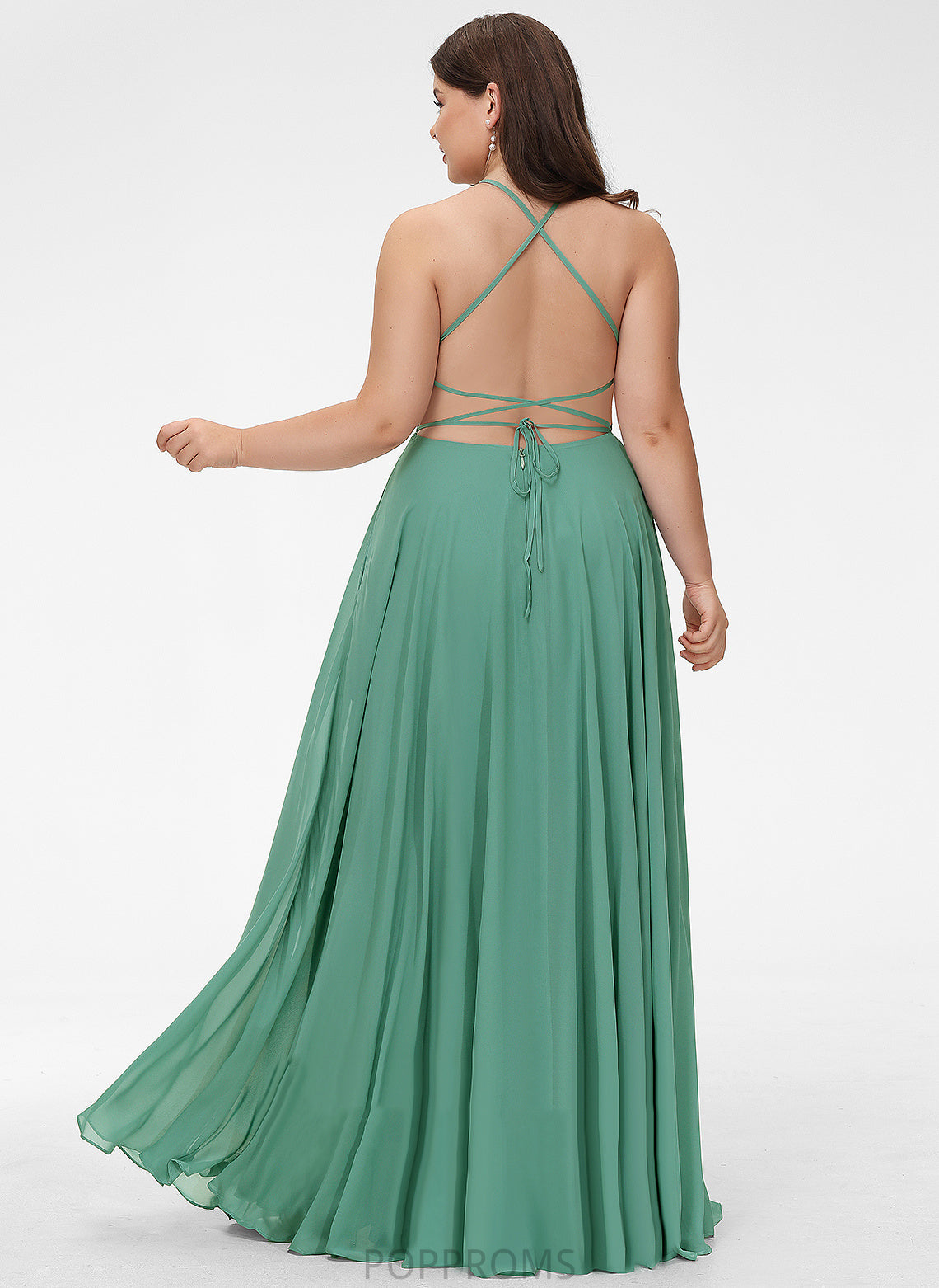 Square Prom Dresses A-Line Sofia Floor-Length Chiffon