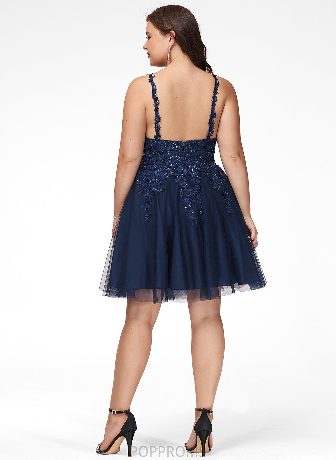 With Tulle Ashlynn Prom Dresses A-Line Short/Mini Sequins V-neck