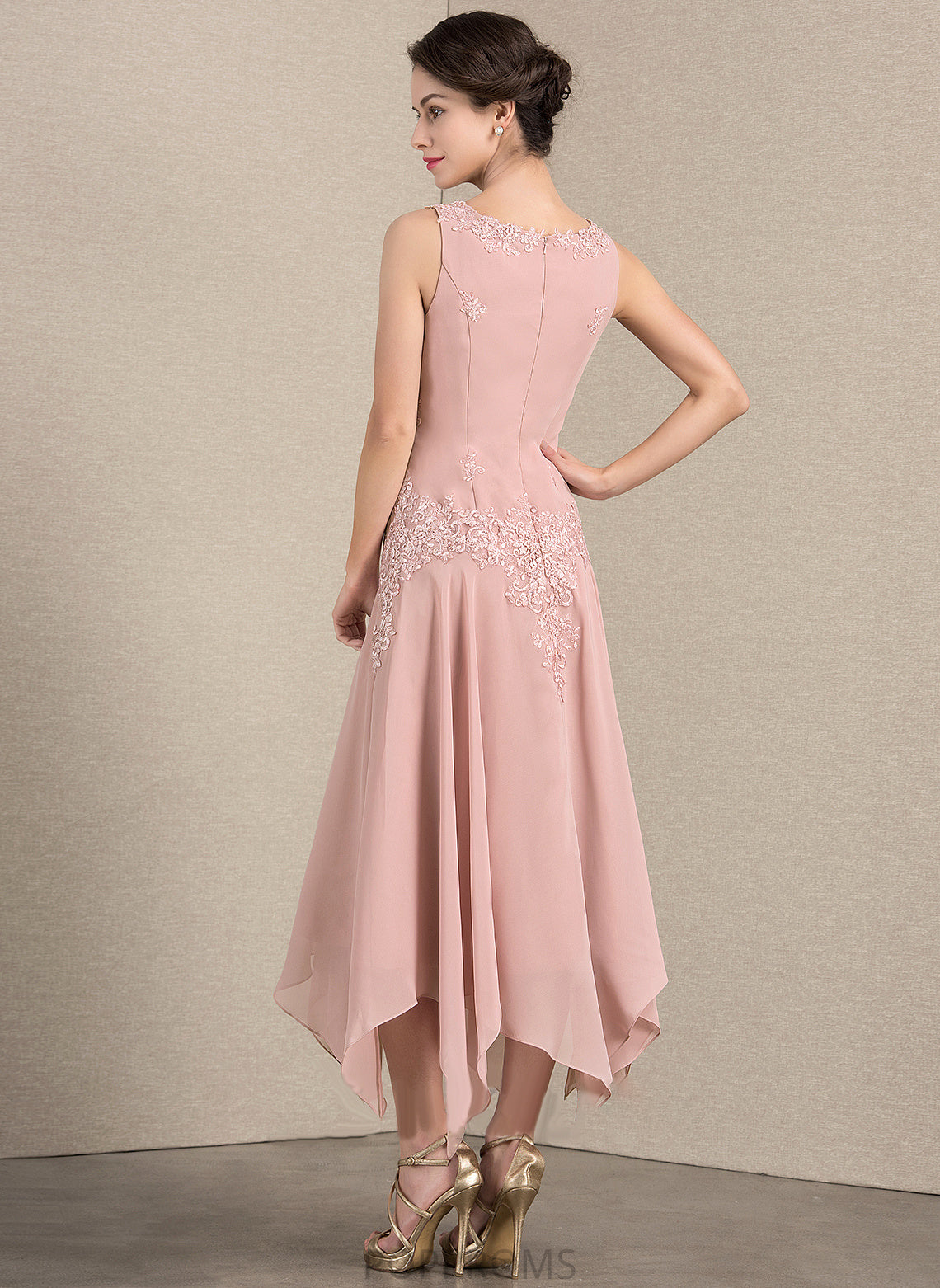 V-neck Chiffon the Rhoda Lace Dress Bride Appliques With Mother of the Bride Dresses Ankle-Length of A-Line Sequins Mother