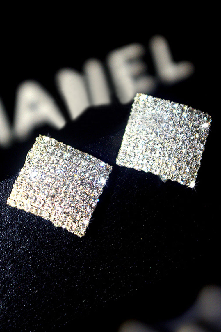 Beautiful Zircon/Platinum Plated Ladies' Earrings