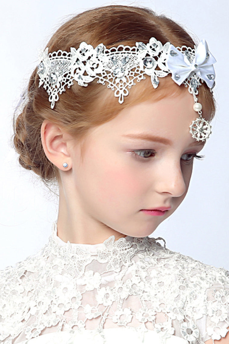 Lovely Flower Girl'S Beaded Lace Headpiece - Wedding / Special Occasion / Outdoor Headbands