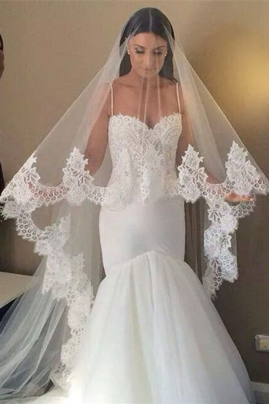 2024 New Arrival One-Tier  Bridal Veils