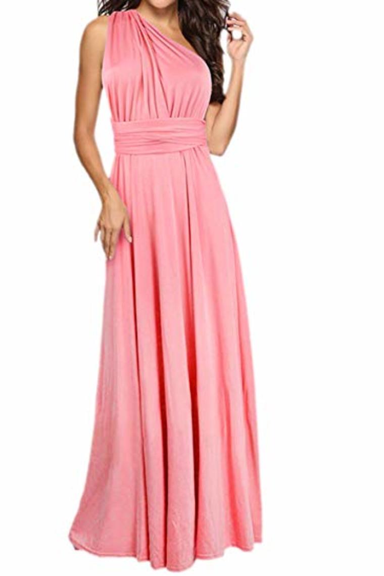 Sexy Variety-Style Elegant V-Neck Pleated Pleated Evening Sleeveless  Back Cross Bridesmaid  Dresses