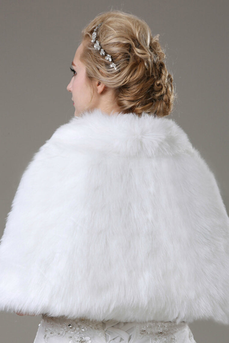 Concise Faux Fur Wedding Wrap